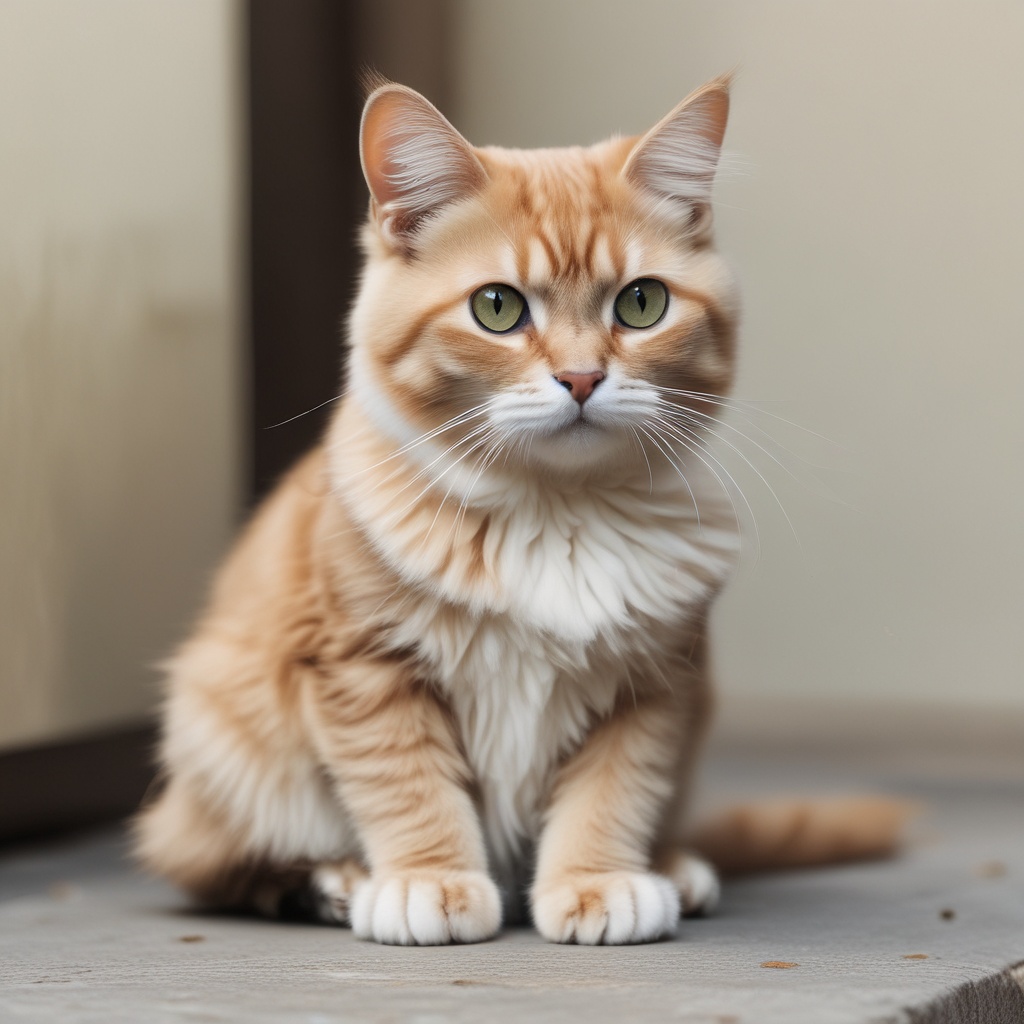 A cute cat sitting